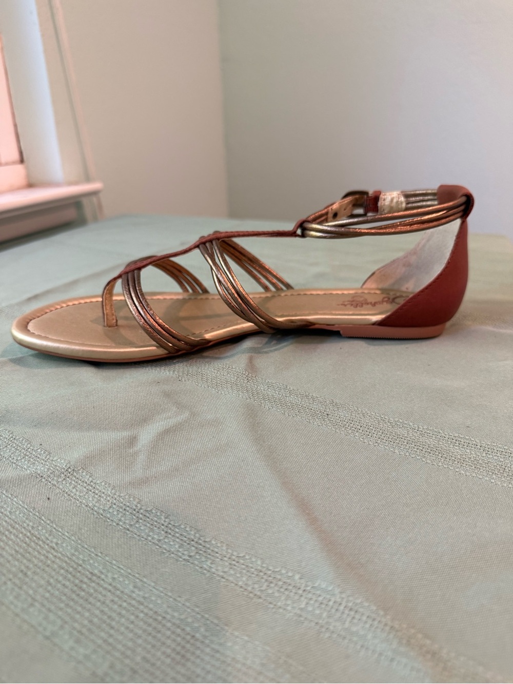 Seychelles Collection Sandal Strappy Bronze 9 NIB